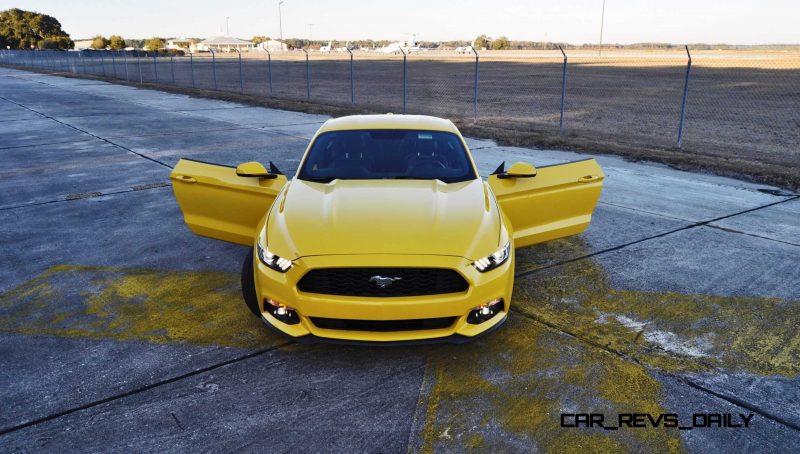 HD Road Test Review - 2015 Ford Mustang EcoBoost in Triple Yellow with Performance Pack 190