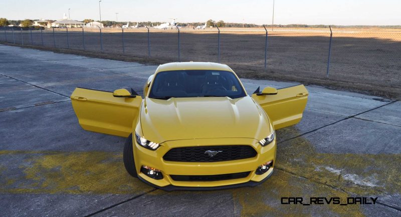 HD Road Test Review - 2015 Ford Mustang EcoBoost in Triple Yellow with Performance Pack 191