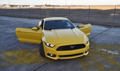 HD Road Test Review - 2015 Ford Mustang EcoBoost in Triple Yellow with Performance Pack 193