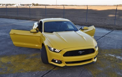 HD Road Test Review - 2015 Ford Mustang EcoBoost in Triple Yellow with Performance Pack 194