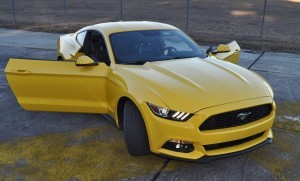 HD Road Test Review - 2015 Ford Mustang EcoBoost in Triple Yellow with Performance Pack 196