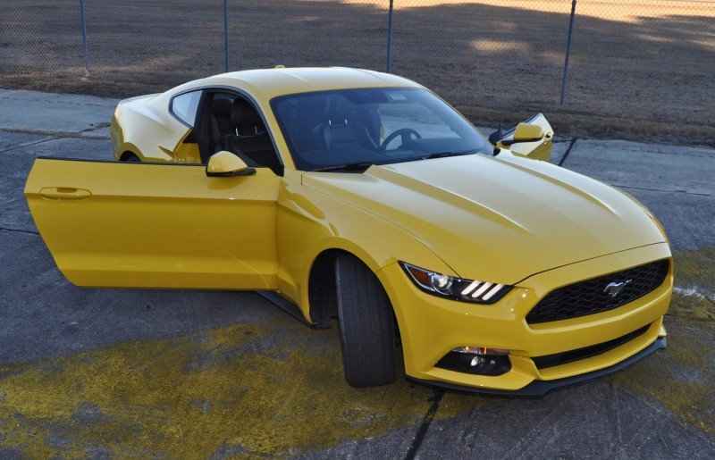 HD Road Test Review - 2015 Ford Mustang EcoBoost in Triple Yellow with Performance Pack 197