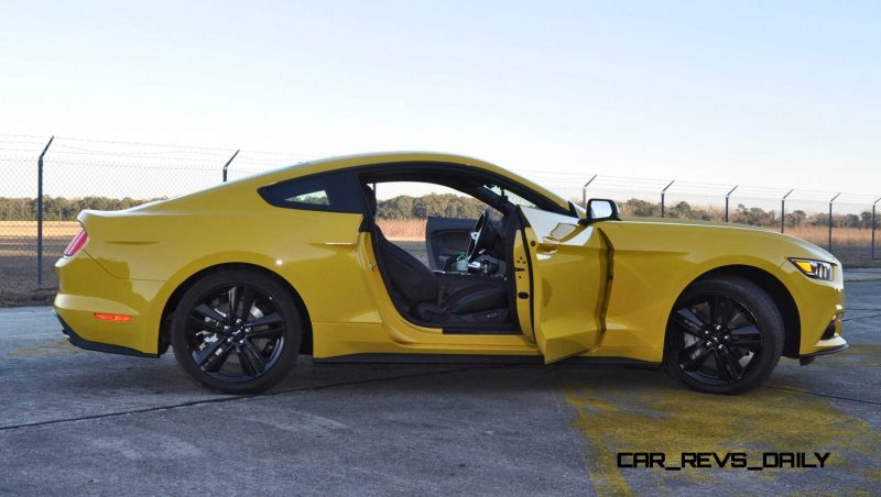 HD Road Test Review - 2015 Ford Mustang EcoBoost in Triple Yellow with Performance Pack 198