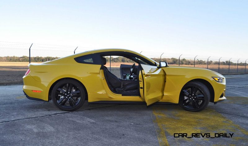 HD Road Test Review - 2015 Ford Mustang EcoBoost in Triple Yellow with Performance Pack 199