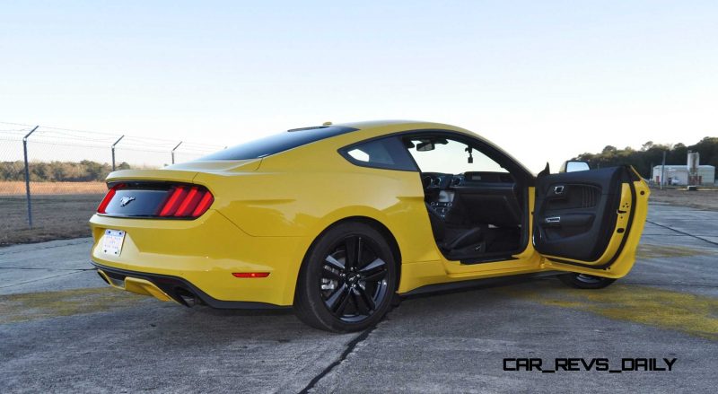 HD Road Test Review - 2015 Ford Mustang EcoBoost in Triple Yellow with Performance Pack 204