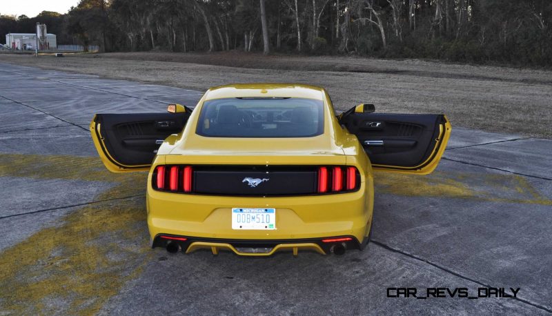 HD Road Test Review - 2015 Ford Mustang EcoBoost in Triple Yellow with Performance Pack 208