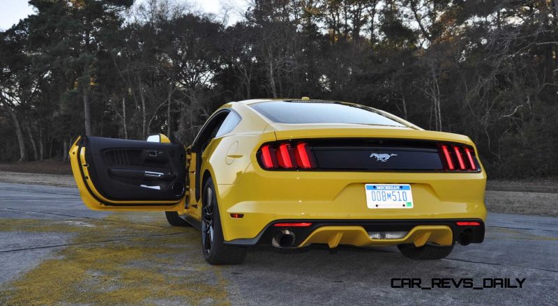 HD Road Test Review - 2015 Ford Mustang EcoBoost in Triple Yellow with Performance Pack 209