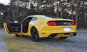 HD Road Test Review - 2015 Ford Mustang EcoBoost in Triple Yellow with Performance Pack 211