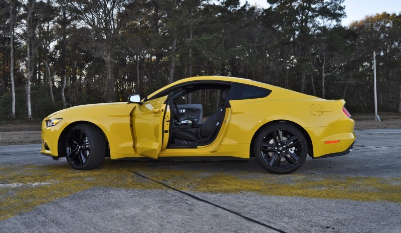 HD Road Test Review - 2015 Ford Mustang EcoBoost in Triple Yellow with Performance Pack 215