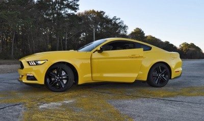 HD Road Test Review - 2015 Ford Mustang EcoBoost in Triple Yellow with Performance Pack 218