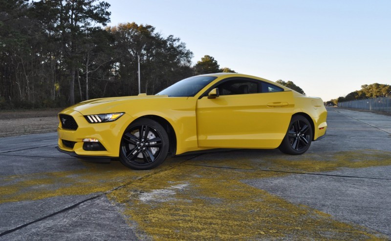 HD Road Test Review - 2015 Ford Mustang EcoBoost in Triple Yellow with Performance Pack 219