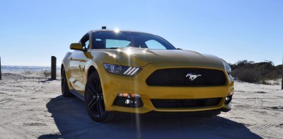 HD Road Test Review - 2015 Ford Mustang EcoBoost in Triple Yellow with Performance Pack 22