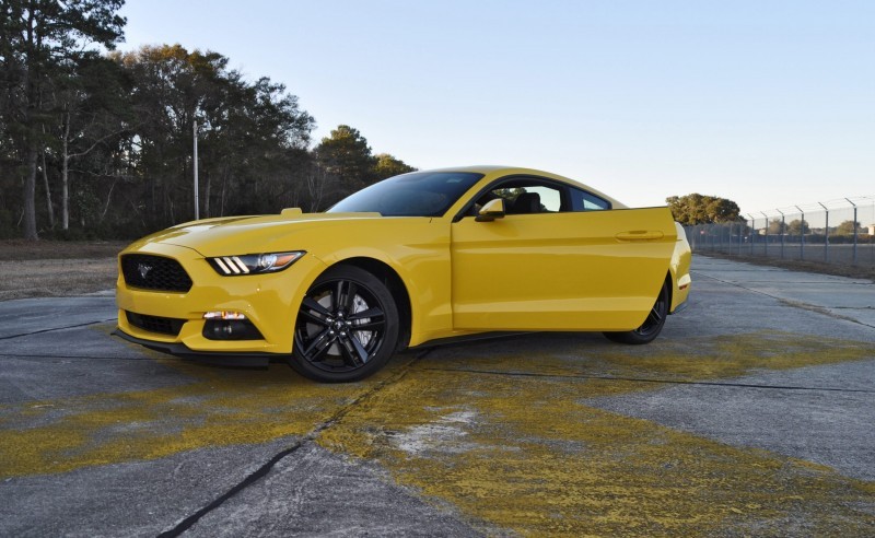 HD Road Test Review - 2015 Ford Mustang EcoBoost in Triple Yellow with Performance Pack 220