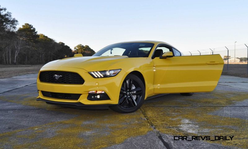 HD Road Test Review - 2015 Ford Mustang EcoBoost in Triple Yellow with Performance Pack 222