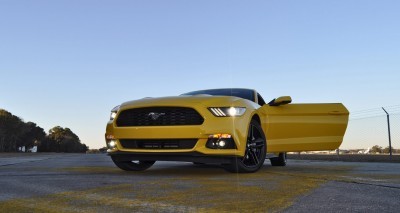 HD Road Test Review - 2015 Ford Mustang EcoBoost in Triple Yellow with Performance Pack 225