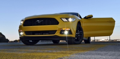 HD Road Test Review - 2015 Ford Mustang EcoBoost in Triple Yellow with Performance Pack 226