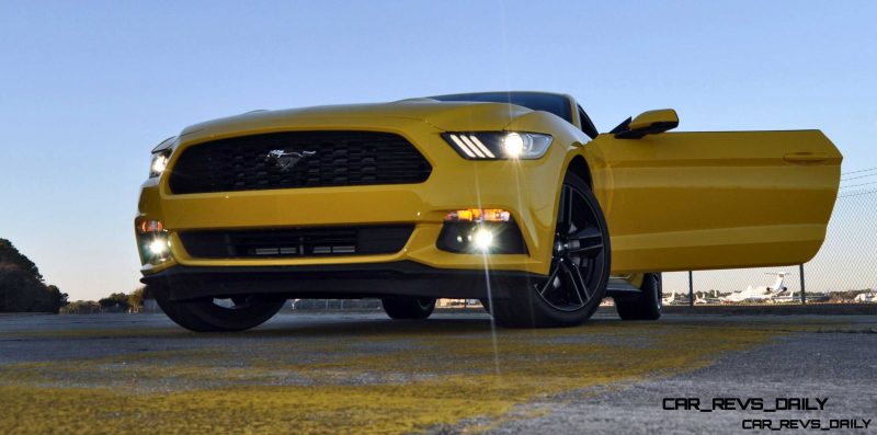 HD Road Test Review - 2015 Ford Mustang EcoBoost in Triple Yellow with Performance Pack 226