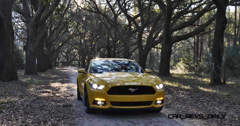 HD Road Test Review - 2015 Ford Mustang EcoBoost in Triple Yellow with Performance Pack 227