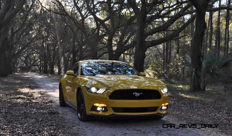 HD Road Test Review - 2015 Ford Mustang EcoBoost in Triple Yellow with Performance Pack 228