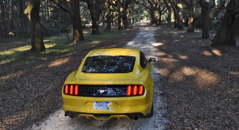 HD Road Test Review - 2015 Ford Mustang EcoBoost in Triple Yellow with Performance Pack 238