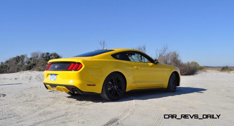 HD Road Test Review - 2015 Ford Mustang EcoBoost in Triple Yellow with Performance Pack 24