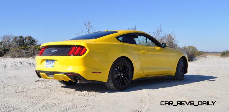 HD Road Test Review - 2015 Ford Mustang EcoBoost in Triple Yellow with Performance Pack 25