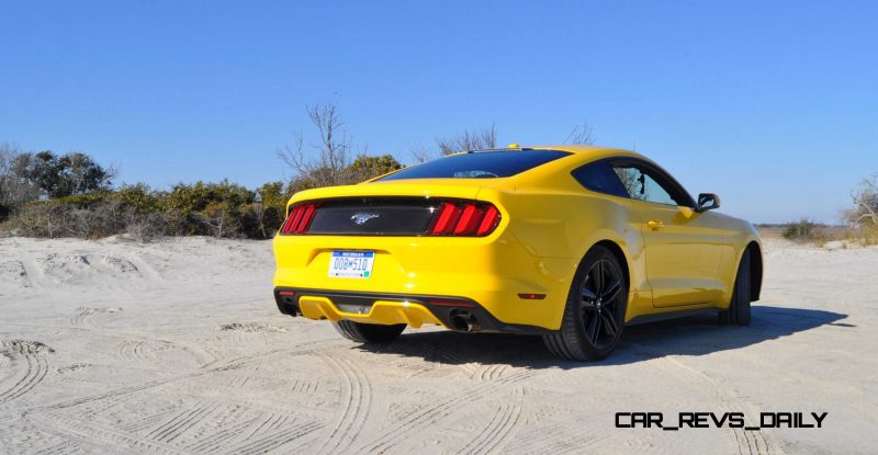 HD Road Test Review - 2015 Ford Mustang EcoBoost in Triple Yellow with Performance Pack 27