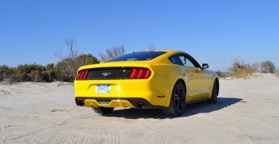 HD Road Test Review - 2015 Ford Mustang EcoBoost in Triple Yellow with Performance Pack 28