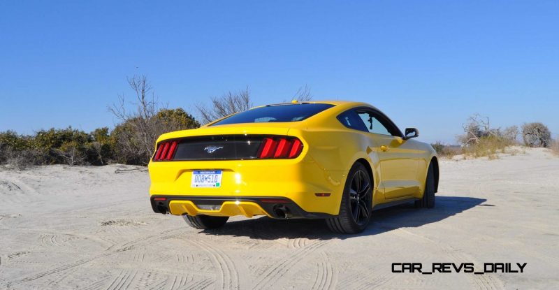 HD Road Test Review - 2015 Ford Mustang EcoBoost in Triple Yellow with Performance Pack 28