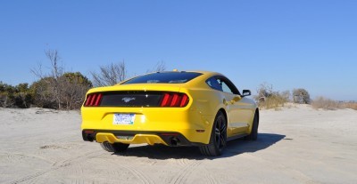 HD Road Test Review - 2015 Ford Mustang EcoBoost in Triple Yellow with Performance Pack 29