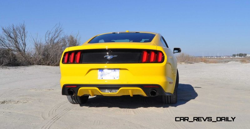 HD Road Test Review - 2015 Ford Mustang EcoBoost in Triple Yellow with Performance Pack 31