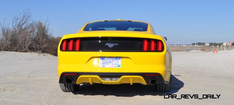 HD Road Test Review - 2015 Ford Mustang EcoBoost in Triple Yellow with Performance Pack 32