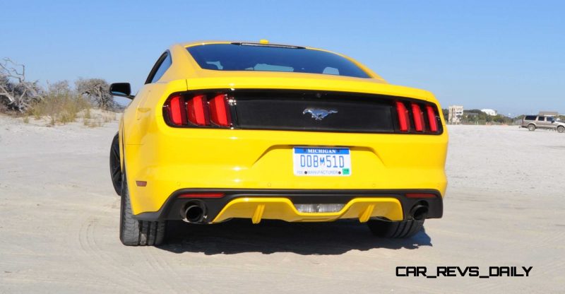 HD Road Test Review - 2015 Ford Mustang EcoBoost in Triple Yellow with Performance Pack 34