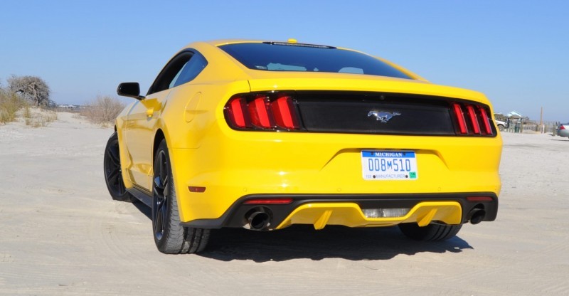 HD Road Test Review - 2015 Ford Mustang EcoBoost in Triple Yellow with Performance Pack 35