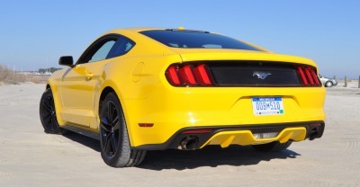 HD Road Test Review - 2015 Ford Mustang EcoBoost in Triple Yellow with Performance Pack 36