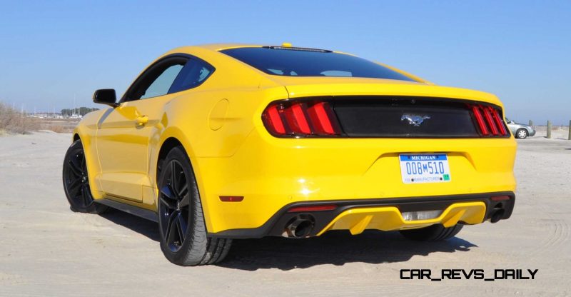 HD Road Test Review - 2015 Ford Mustang EcoBoost in Triple Yellow with Performance Pack 36