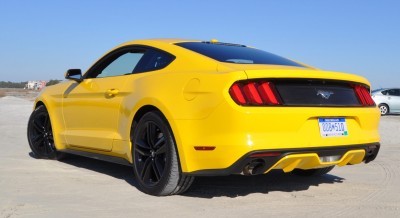 HD Road Test Review - 2015 Ford Mustang EcoBoost in Triple Yellow with Performance Pack 37