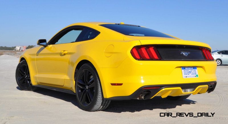 HD Road Test Review - 2015 Ford Mustang EcoBoost in Triple Yellow with Performance Pack 37