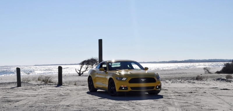 HD Road Test Review - 2015 Ford Mustang EcoBoost in Triple Yellow with Performance Pack 46