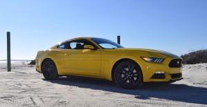 HD Road Test Review - 2015 Ford Mustang EcoBoost in Triple Yellow with Performance Pack 58