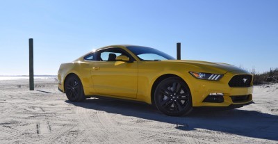 HD Road Test Review - 2015 Ford Mustang EcoBoost in Triple Yellow with Performance Pack 60