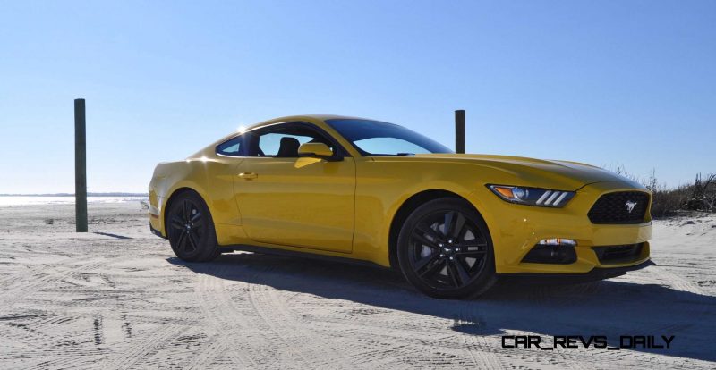 HD Road Test Review - 2015 Ford Mustang EcoBoost in Triple Yellow with Performance Pack 60