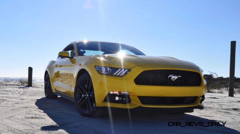 HD Road Test Review - 2015 Ford Mustang EcoBoost in Triple Yellow with Performance Pack 65