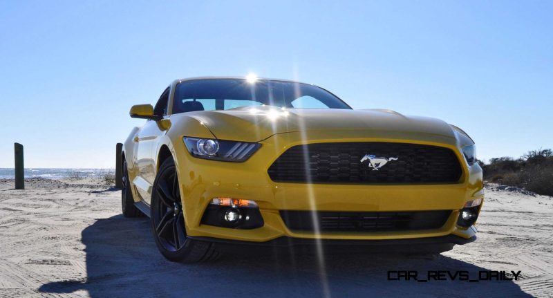 HD Road Test Review - 2015 Ford Mustang EcoBoost in Triple Yellow with Performance Pack 66