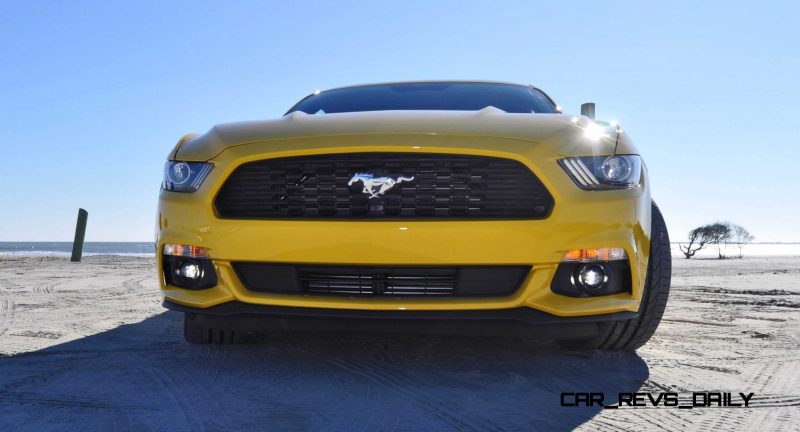 HD Road Test Review - 2015 Ford Mustang EcoBoost in Triple Yellow with Performance Pack 69