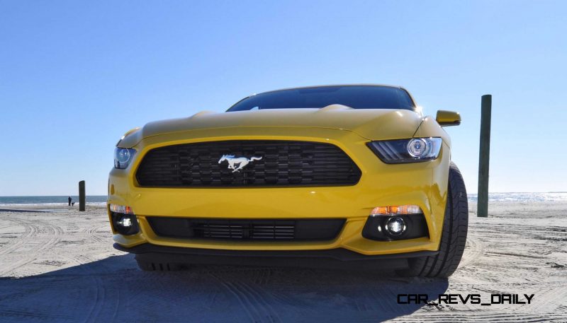 HD Road Test Review - 2015 Ford Mustang EcoBoost in Triple Yellow with Performance Pack 70