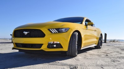 HD Road Test Review - 2015 Ford Mustang EcoBoost in Triple Yellow with Performance Pack 74