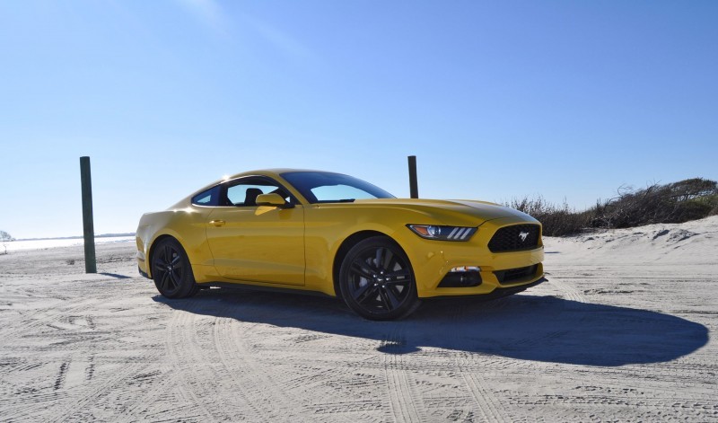 HD Road Test Review - 2015 Ford Mustang EcoBoost in Triple Yellow with Performance Pack 75