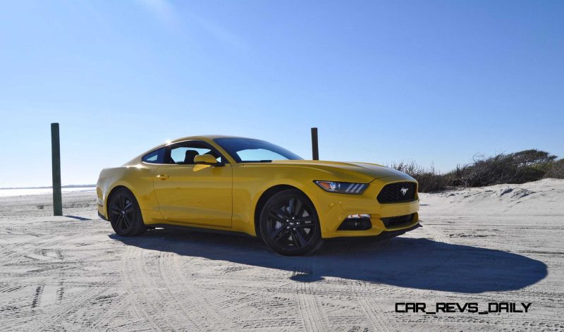 HD Road Test Review - 2015 Ford Mustang EcoBoost in Triple Yellow with Performance Pack 76