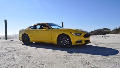 HD Road Test Review - 2015 Ford Mustang EcoBoost in Triple Yellow with Performance Pack 77